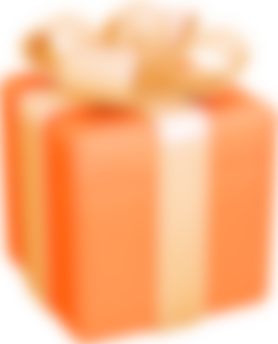 3d Gift Box Orange